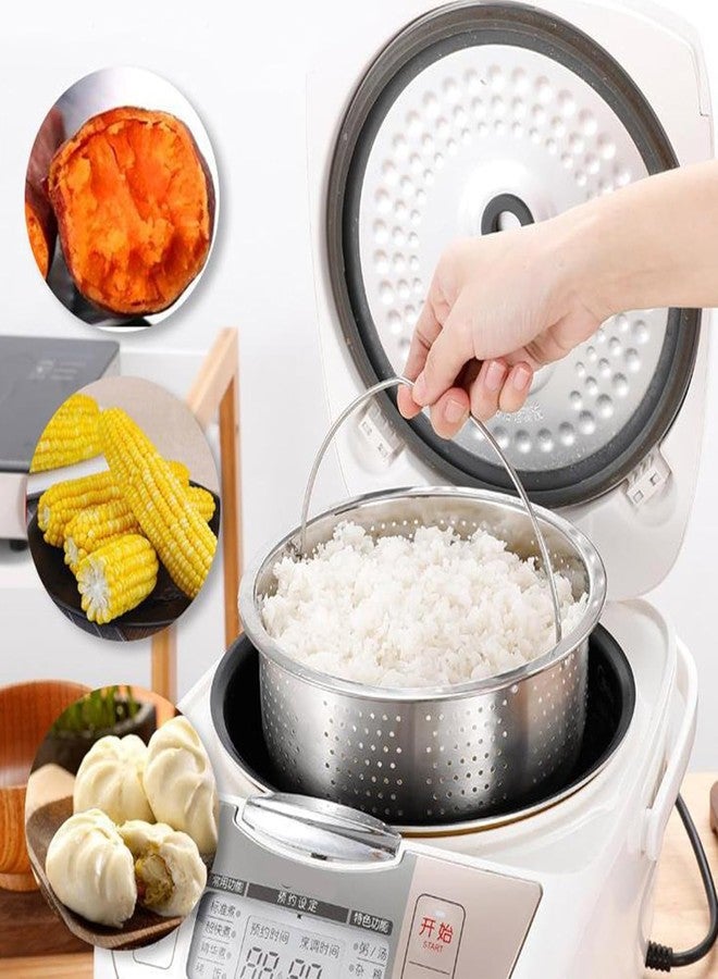 SAMEZONE Stainless Steel Steamer Basket with Handle & Raised Legs - Multi-Purpose Food Steaming Basket for Instant Pot, Vegetables, Dumplings, Seafood & Fruits - Image 4